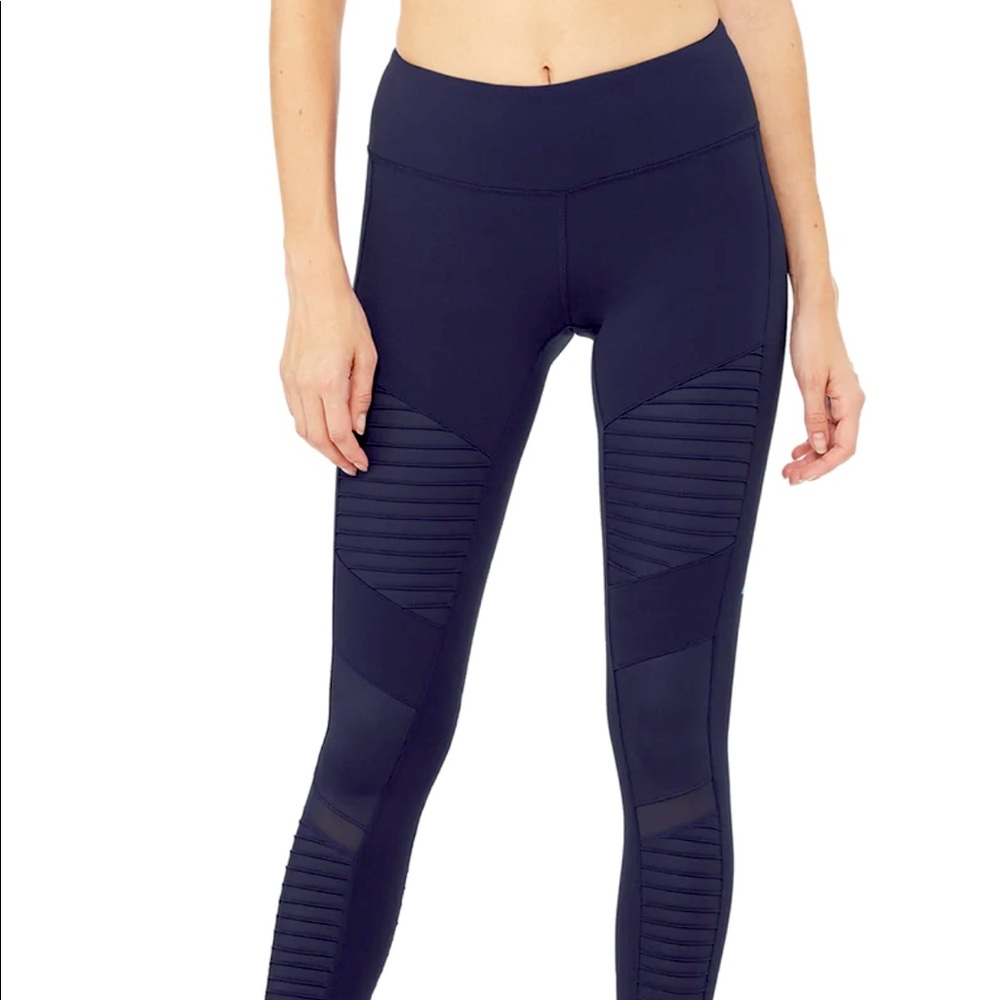 ALO YOGA Moto Sport Leggings with Mesh Panels size XS